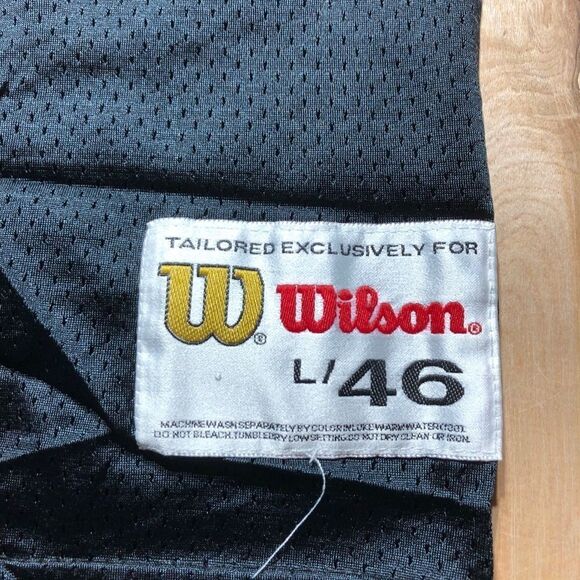 Vintage Kerry Collins Carolina Panthers Jersey Sz 46 Large MADE IN‎ USA Wilson - Picture 5 of 7